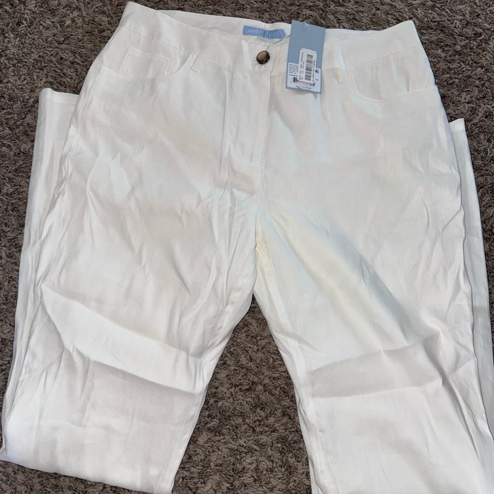 ANTONIO MELANI Women's Cream Trousers